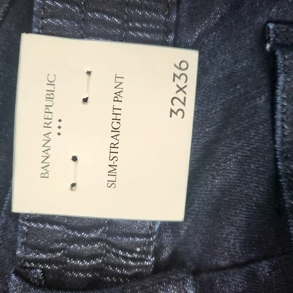 Banana Republic Jeans Mens 32x36 Blue‎ Slim Straight Denim Cargo Pants Workwear